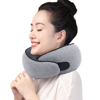 Oreiller de voyage de luxe en modal, protection 360° du cou, coussin en mousse à mémoire de forme pure pour voyages d'affaires, longs trajets, hôtel, train