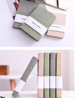 Carnet de poche A6 au design unique, journal scolaire, couverture en tissu, impression personnalisée sur carton pour l'éducation