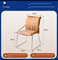 Chaise de salle à manger vintage, chaise de bureau à domicile, chaise de maquillage rembourrée de luxe léger avec dossier, chaise de canapé décontractée