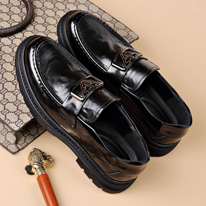 Mocasines de Negocios para Hombre, Parte Superior de Cuero Genuino, Antideslizantes, Elegantes, Zapatos de Oficina, Impermeables, Cómodos, para Todas las Temporadas, de Goma - Product Image 4
