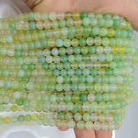 Vente en gros d'usine, pierre d'agate naturelle, jade naturel de couleur verte, différentes tailles 6-10 mm, agate botryoïdale pour la fabrication de bijoux DIY