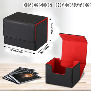 Caja para Cartas, Caja de Almacenamiento para Cartas TCG Yugioh, Elegante Caja de Almacenamiento con Tapa Abatible de Cuero PU para Cartas <span class=keywords><strong>Onmyoji</strong></span>, Colección para el Hogar - Product Image 2