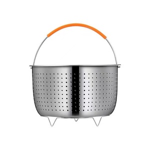 304 Stainless Steel Rice Steamer Basket With Handle Universal For Steam Cooking And Draining Water - Product Image 2