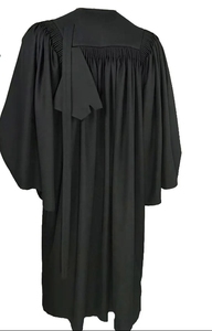 Túnica y Bata <span class=keywords><strong>de</strong></span> <span class=keywords><strong>Abogado</strong></span> Tradicional Negra para Corte, Ropa <span class=keywords><strong>de</strong></span> Regalia Legal para Jueces y Abogados al por Mayor - Product Image 2