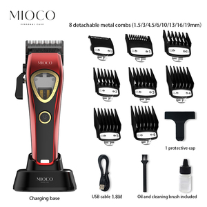 Pro clipper แม่เหล็กเวกเตอร์ DLC ใบมีด9500RPM 5-Level Fade Type-C ชาร์จเร็ว3H Runtime โลหะบอดี้ Rs9651 mioco - Product Image 4