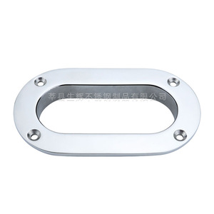 Stainless Steel Oval Cable Guide 95x38mm Mirror Polished Marine Hardware for <b>Yacht</b> Boat Anchor Handling - Product Image 1
