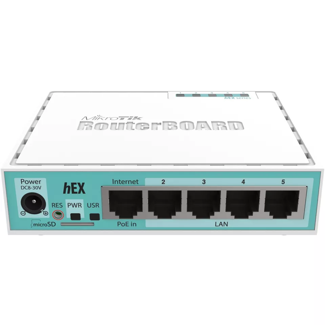 Hot Selling Mikrotik Gigabit Wired Router RB750Gr3 Home Smart Mini 5-port ROS Soft Router 880MHz CPU and 256MB RAM