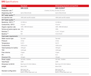 <span class=keywords><strong>Sistema</strong></span> di depurazione acqua a doppio osmosi inversa da <span class=keywords><strong>laboratorio</strong></span>, 5μs/cm di conducibilità, rimuove batteri e particelle, soluzione per motori per laboratori - Product Image 6