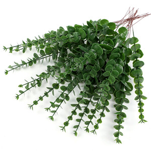 Hojas de Eucalipto Artificiales de Alta Simulación L45, Decoración para Bodas y Hogar, Flores de Seda y Plástico Suave, Follaje Verde - Product Image 3