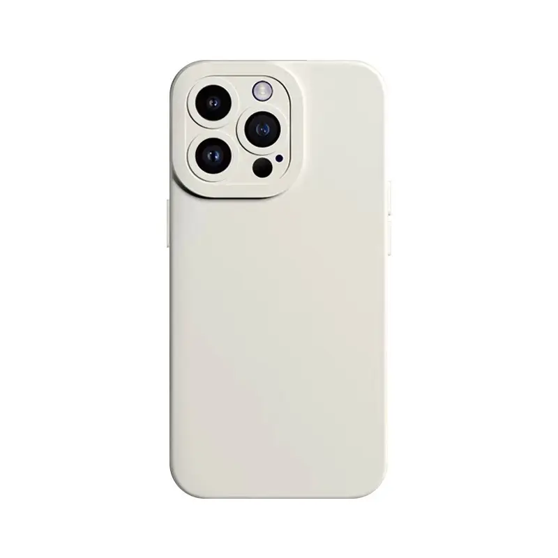 Caso simples do telefone móvel do silicone da cor sólida para proteger a câmera do telefone móvel apropriada para Iphone 11/12/13/14/15 pro max