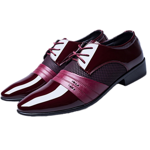 Scarpe Estive da Uomo VALENTINA in Pelle, Eleganti e Casual, Comode, con Lacci, Punta Affusolata, Design Traforato, Traspiranti e Leggere - Product Image 1