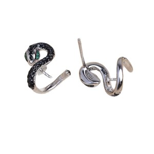 Accessoires DIY, pendentif serpent, support vide, 8-11 signes du zodiaque, serpent, argent S925, 5818, année du serpent, support vide pour boucles d'oreilles, fabrication de bijoux - Product Image 5