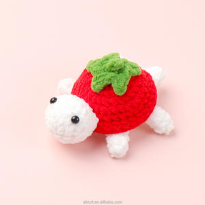 Ev dekor güzel Mini tığ işi Amigurumi renkli ahşap örme pozitif tığ kaplumbağa bebekler - Product Image 6