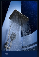 Système de douche froide chaude salle de bain LED ensemble de douche numérique montage mural robinet de bain thermostatique intelligent tête carrée SPA pluie Grifo