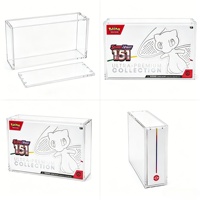 Boîte de présentation en acrylique transparente avec résistance UV 99% pour TCG Elite Trainer Box Booster Bundle ETB SPC 151 UPC avec couvercle magnétique