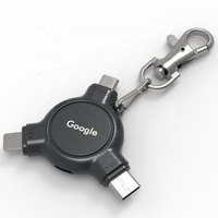Adaptateur de charge micro USB C 3 en 1, bloqueur de données USB, logo LED OEM, USB Defender, noir ABS