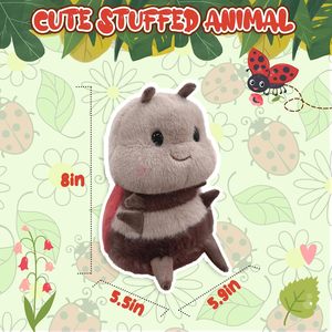 Peluche coccinelle à sept points super mignonne, animal en peluche insecte doux, meilleur cadeau en polyester - Product Image 3