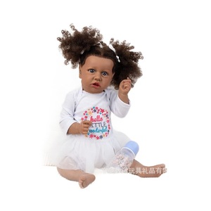 Nueva Muñeca Afroamericana Reborn de 22 Pulgadas, Juguete de Vinilo Suave para Bebés, Regalos Populares en 2026 - Product Image 6
