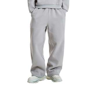 Pantalon de <span class=keywords><strong>jogging</strong></span> ample en coton épais 450 GSM pour homme, coupe décontractée, avec surpiqûres contrastées, en tissu éponge, personnalisable OEM - Product Image 1