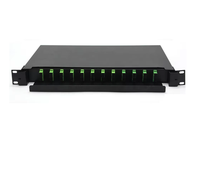 Panneau de brassage fibre optique ODF 19 pouces 1U 12 ports 12 duplex DX SC 24 fibres pour centre de données, fabrication chinoise
