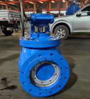 Vanne à boisseau excentrique électrique à double excentricité, à bride, étanchéité bidirectionnelle, WCB, pour le traitement des eaux industrielles et des eaux usées