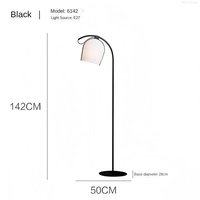 Lampe de sol moderne de style nordique en marbre et résine, E27 LED, CRI 90, étanche, à intensité variable, réglable en hauteur, blanc/noir/jaune