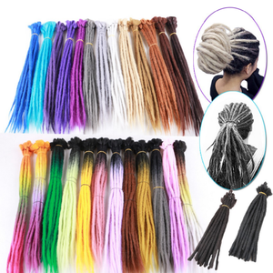 24 pouces Ombre 3 tons Synthétique Africain <span class=keywords><strong>Reggae</strong></span> Dreadlocks Cross Haute Température Soie Crochet Dreadlocks Perruque - Product Image 3
