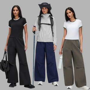 Nuovi <span class=keywords><strong>Pantaloni</strong></span> Cargo da <span class=keywords><strong>Donna</strong></span> a Vita Alta, Gamba Dritta, Vestibilità Ampia, Resistenti all'Acqua, per Escursionismo, <span class=keywords><strong>Trekking</strong></span>, Arrampicata e Casual - Product Image 5