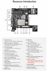 Boîtier intelligent ESP32-P4, prend en charge la caméra externe, RISC-V double+cœur unique, carte de développement avec écran tactile LCD 4 pouces 720×720 à 5 points intégré - Product Image 3