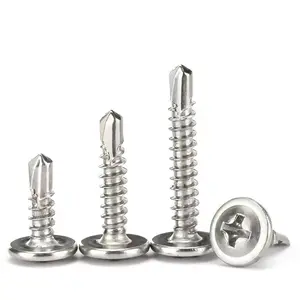 M4.8 19mm 32mm 35mm High Quality Stainless Steel Phillips Drive Wafer Truss Head Self Drilling Screws