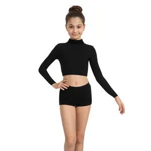 High Quality Turtleneck Long Sleeved Dance Top For Girls