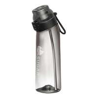 Bouteille d'eau grande capacité 500 ml / 700 ml, 7 saveurs, avec anneau lumineux et paille, parfum fruité, vente en gros usine