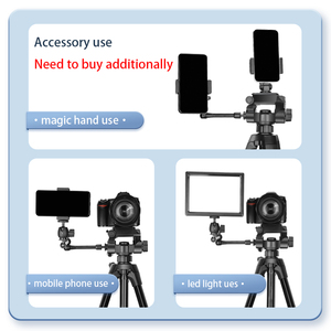 Bộ chân máy quay phim chuyên nghiệp 173CM Q1730 với đầu xoay trượt mượt, tay cầm điều chỉnh được và túi đựng chắc chắn - Product Image 5