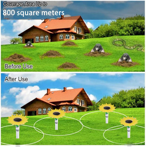 Không thấm nước điều khiển bằng giọng nói Sonic và rung động để trục xuất <span class=keywords><strong>mole</strong></span> gopher rắn Vole năng lượng mặt trời rắn <span class=keywords><strong>mole</strong></span> Repellent với <span class=keywords><strong>LED</strong></span> ánh sáng ban đêm - Product Image 3