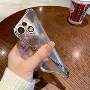 Custodia Protettiva Antiurto per <span class=keywords><strong>iPhone</strong></span> 13 <span class=keywords><strong>Apple</strong></span> <span class=keywords><strong>14</strong></span> Pro X con Pellicola Protettiva Integrata per Obiettivo, Trasparente e Elettroplaccata Opaca - Product Image 3