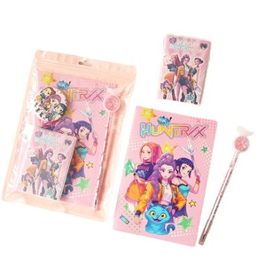Set de Papelería K-POP Demon Hunters, Lindo Juego de Cuaderno y Bolígrafo con Diseño de Varita Mágica de Dibujos Animados, Artículos Escolares al por Mayor para Niños y Adolescentes - Product Image 5
