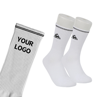 Chaussettes de sport classiques en coton respirant et durable pour hommes, avec logo personnalisé