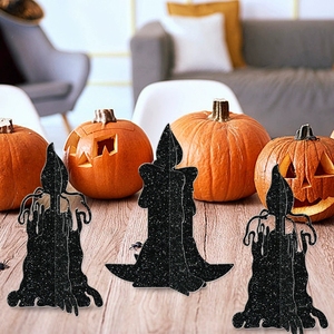 Portavelas de <span class=keywords><strong>Halloween</strong></span> de resina con forma de calavera, decoración de papel <span class=keywords><strong>para</strong></span> mesa, centro de mesa <span class=keywords><strong>para</strong></span> fiestas de casa embrujada, repisa de chimenea - Product Image 4