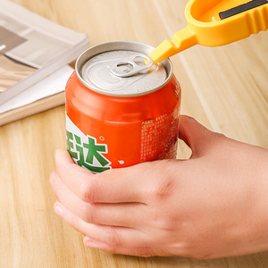 Ouvre-bouteille multifonctionnel en plastique jaune, ouvre-boîte, ouvre-bière, outil ménager - Product Image 2