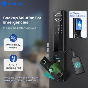 Système d'interphone vidéo Tediton TTlock Reconnaissance faciale Serrures de sécurité domotiques intelligentes Serrure de porte intelligente avec balayage de paume - Product Image 5
