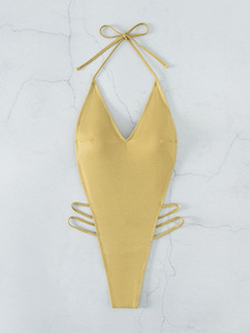 <span class=keywords><strong>Maillot</strong></span> <span class=keywords><strong>de</strong></span> <span class=keywords><strong>bain</strong></span> une <span class=keywords><strong>pièce</strong></span> sexy et ultra-tendance, tissu brillant, coupe haute, pour <span class=keywords><strong>femme</strong></span>, vêtements <span class=keywords><strong>de</strong></span> plage - Product Image 5