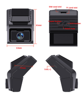 Caméra de tableau de bord 4G à 2 objectifs avec deux caméras HD 2K, WiFi, suivi GPS et surveillance mobile à distance Caméra de tableau de bord 4G pour voiture