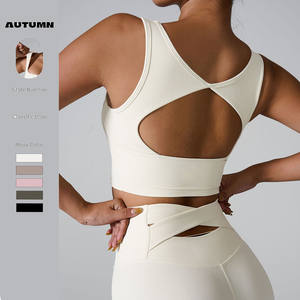 2025 da donna supporto medio per la schiena sportiva Top reggiseno sportivo personalizzato rimovibile coppe Yoga reggiseni sportivi per lo Yoga all'ingrosso reggiseno per lo Yoga ad asciugatura rapida - Product Image 1