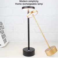Lampe de bureau LED sans fil rechargeable en alliage d'aluminium, étanche, avec commande tactile, design moderne et luxueux, alimentation CC