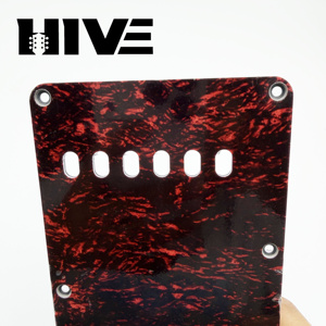 HIVE Delicacy Plaque de protection arrière pour pont de <span class=keywords><strong>piano</strong></span> vibrato ST SQ à 6 trous et trois couches en PVC pour guitare électrique avec ressort - Product Image 5