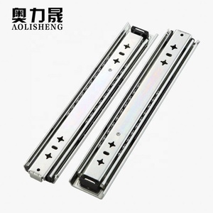 53mm Largeur Télescopique de matériel de meubles Résistant Industriel roulement à billes pousser pour ouvrir la glissière du tiroir rail - Product Image 2