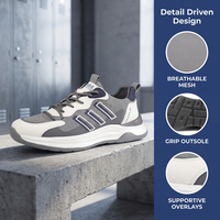 Chaussures décontractées modernes pour hommes, en cuir synthétique et maille respirante, semelle en caoutchouc légère, pour la marche quotidienne et les déplacements, baskets tendance