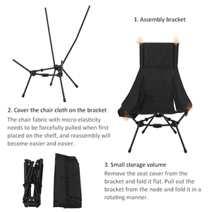 Sillas de Camping Plegables Ultraligeras de Aluminio 7075, Portátiles, Resistentes, con Respaldo Alto y Bolsa de Transporte - Product Image 5