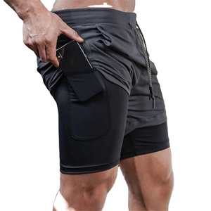 2023 Shorts de course Mannen 2 en 1 Dubbeldeks Short de sport à séchage rapide Fitness Jogging Shorts d'entraînement Mannen Sport Korte Broek - Product Image 1