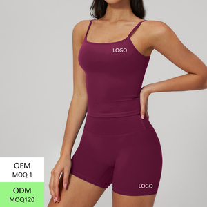 <span class=keywords><strong>Ensemble</strong></span> de <span class=keywords><strong>sport</strong></span> 2 pièces pour <span class=keywords><strong>femme</strong></span> : <span class=keywords><strong>short</strong></span> de yoga taille haute et brassière de <span class=keywords><strong>sport</strong></span> – Tenue de gym et survêtement - Product Image 4